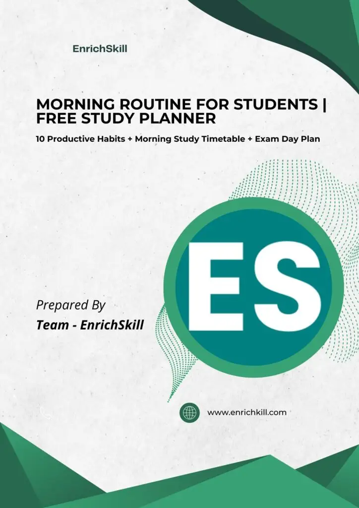 Free student morning planner PDF download preview.