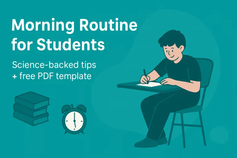 Morning routine for students hero image overview.